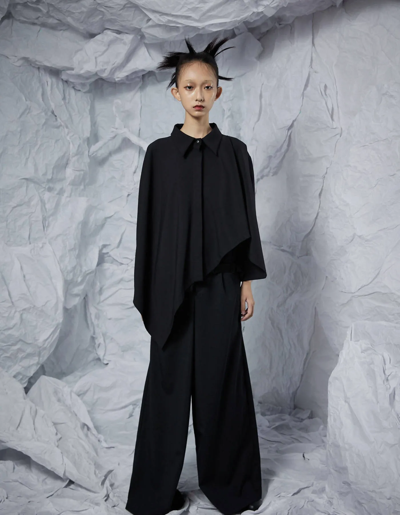 Asymmetric Short Sleeve Shirt