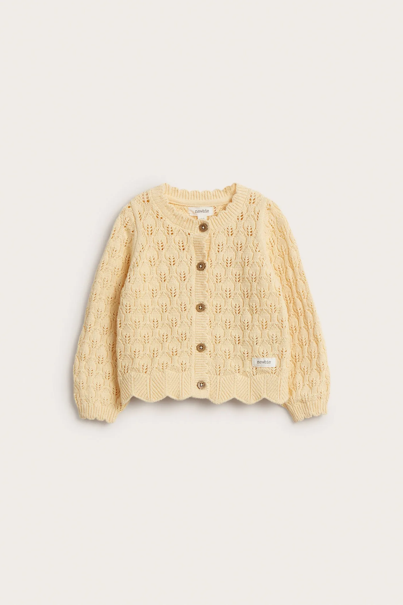 Baby yellow knitted cardigan