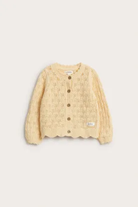 Baby yellow knitted cardigan