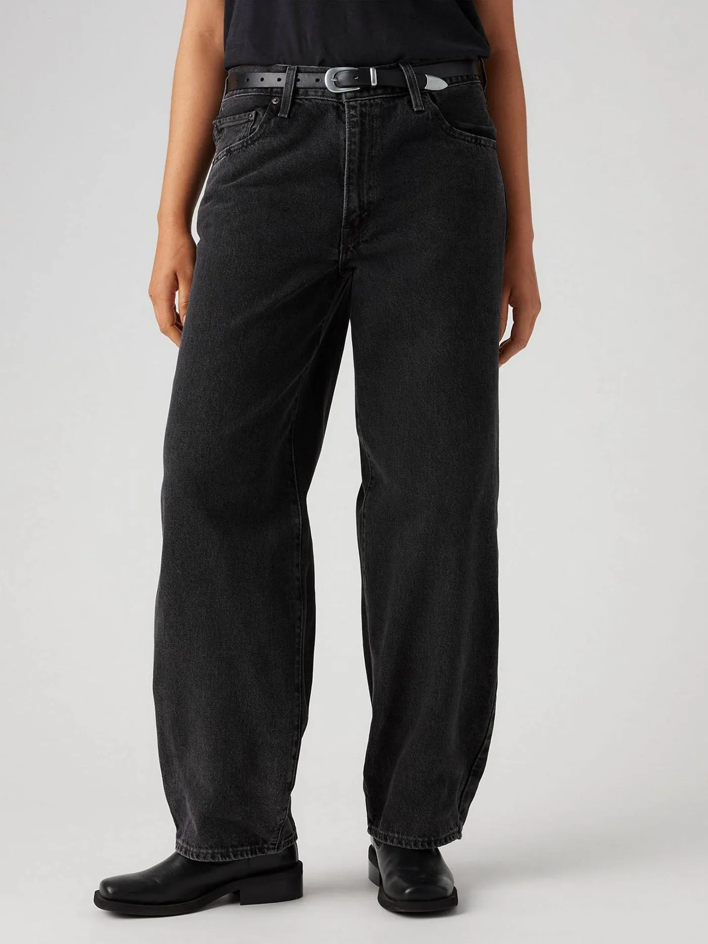 Baggy Dad Black Stonewash Jeans