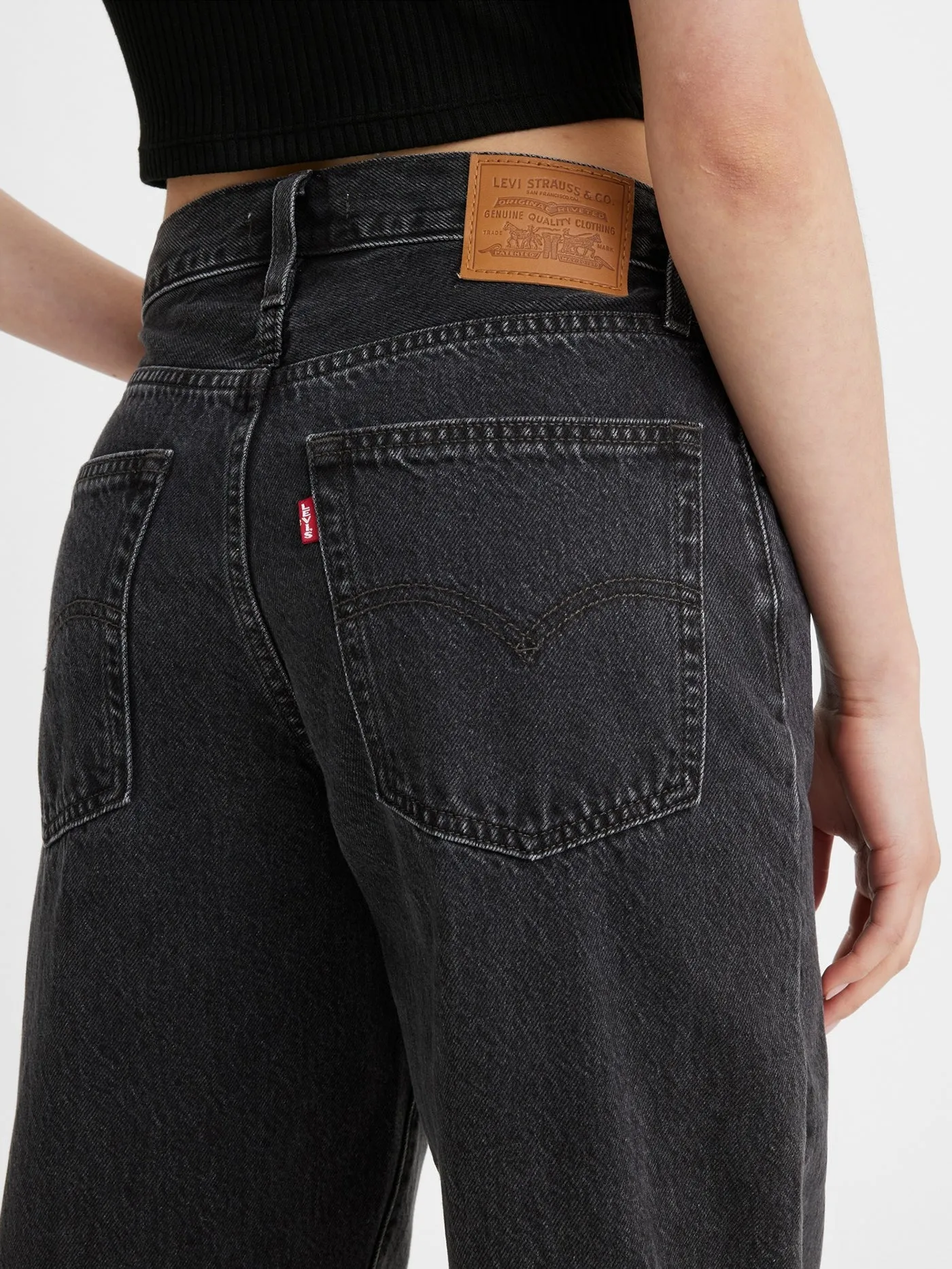 Baggy Dad Black Stonewash Jeans