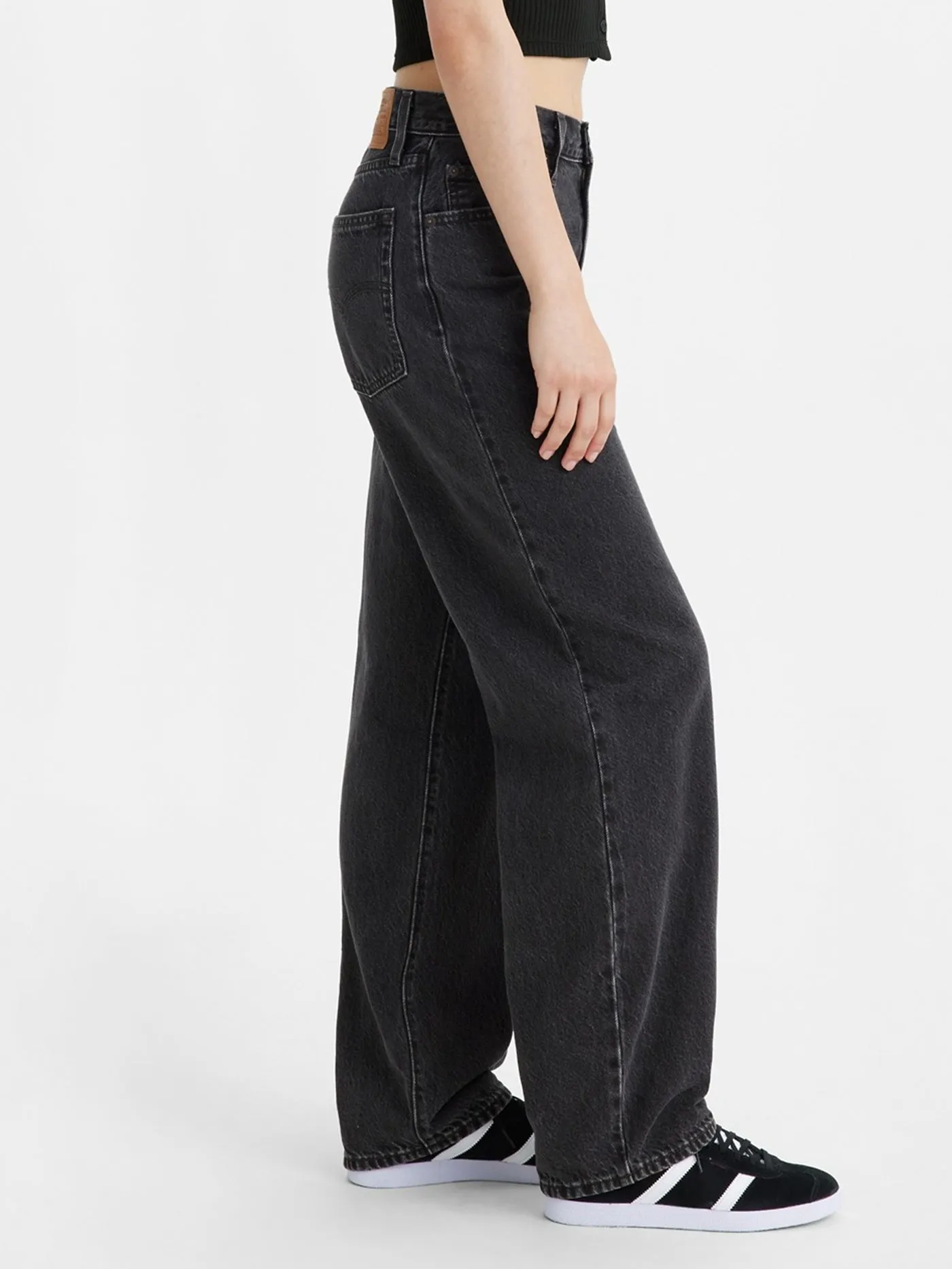 Baggy Dad Black Stonewash Jeans