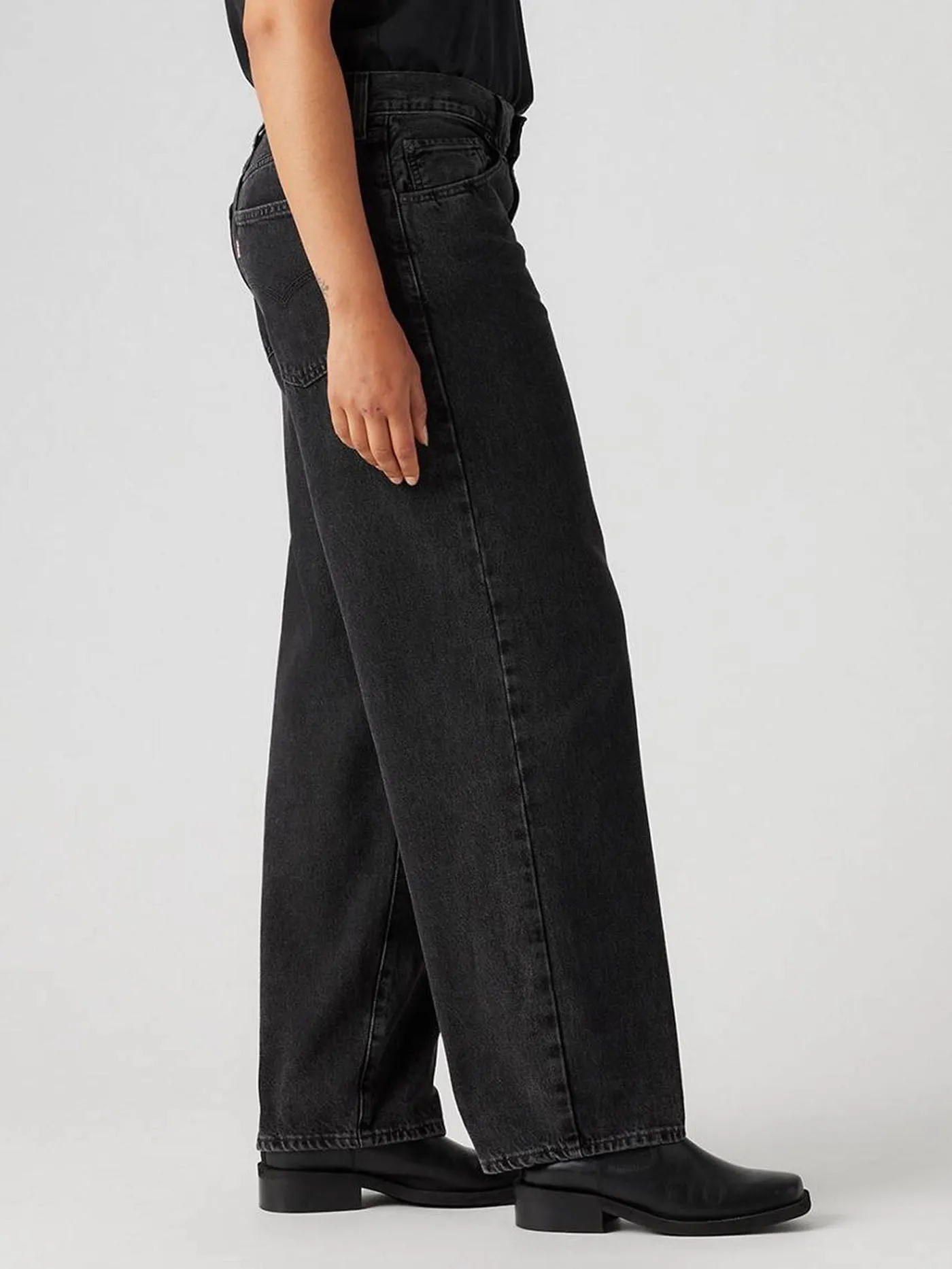 Baggy Dad Black Stonewash Jeans