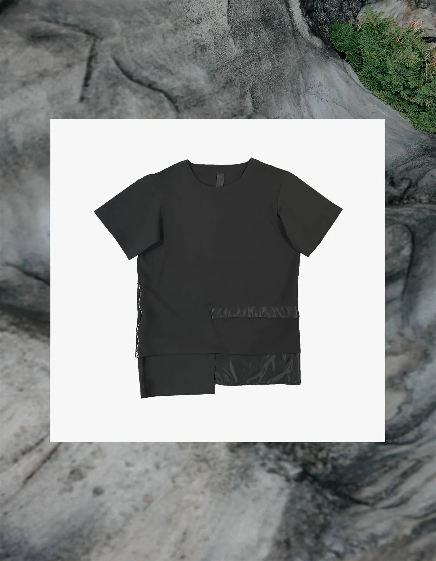Big Pocket Short Sleeve Top With Zipper