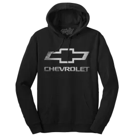 Chevrolet Logo Pullover Hooded Fleece Sweatshirt - Black