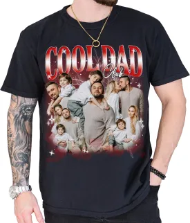 Custom Dad Shirt Personalized Picture T-Shirt for Men for New Dad Daddy Gift for Grandpa