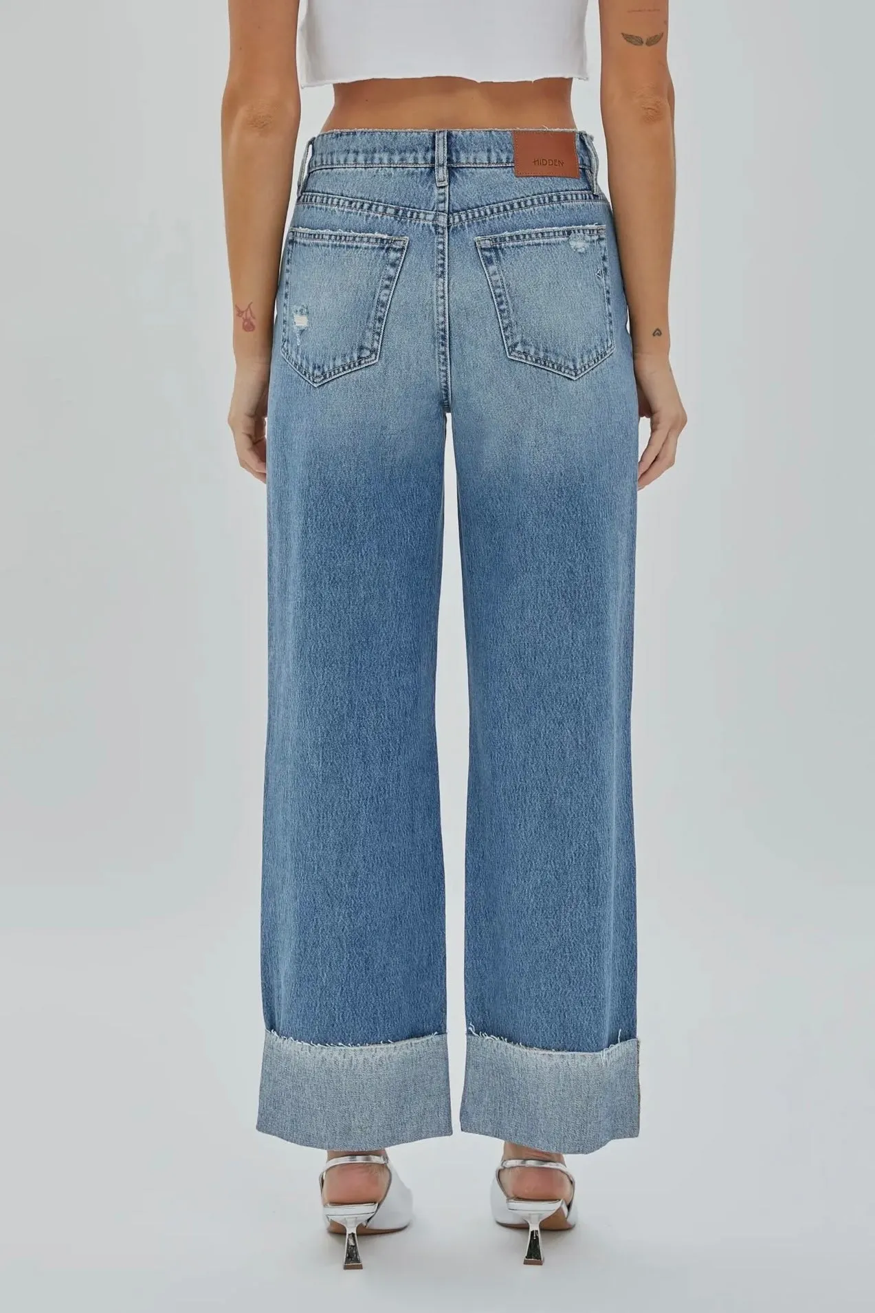 HIDDEN Logan High Waist Crossover Dad Jean