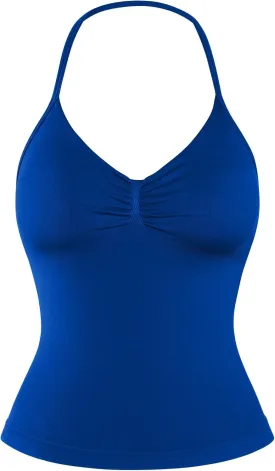 Impact Longline Strappy Top Women Halter Tops Workout Tank Compression Gym Fitness