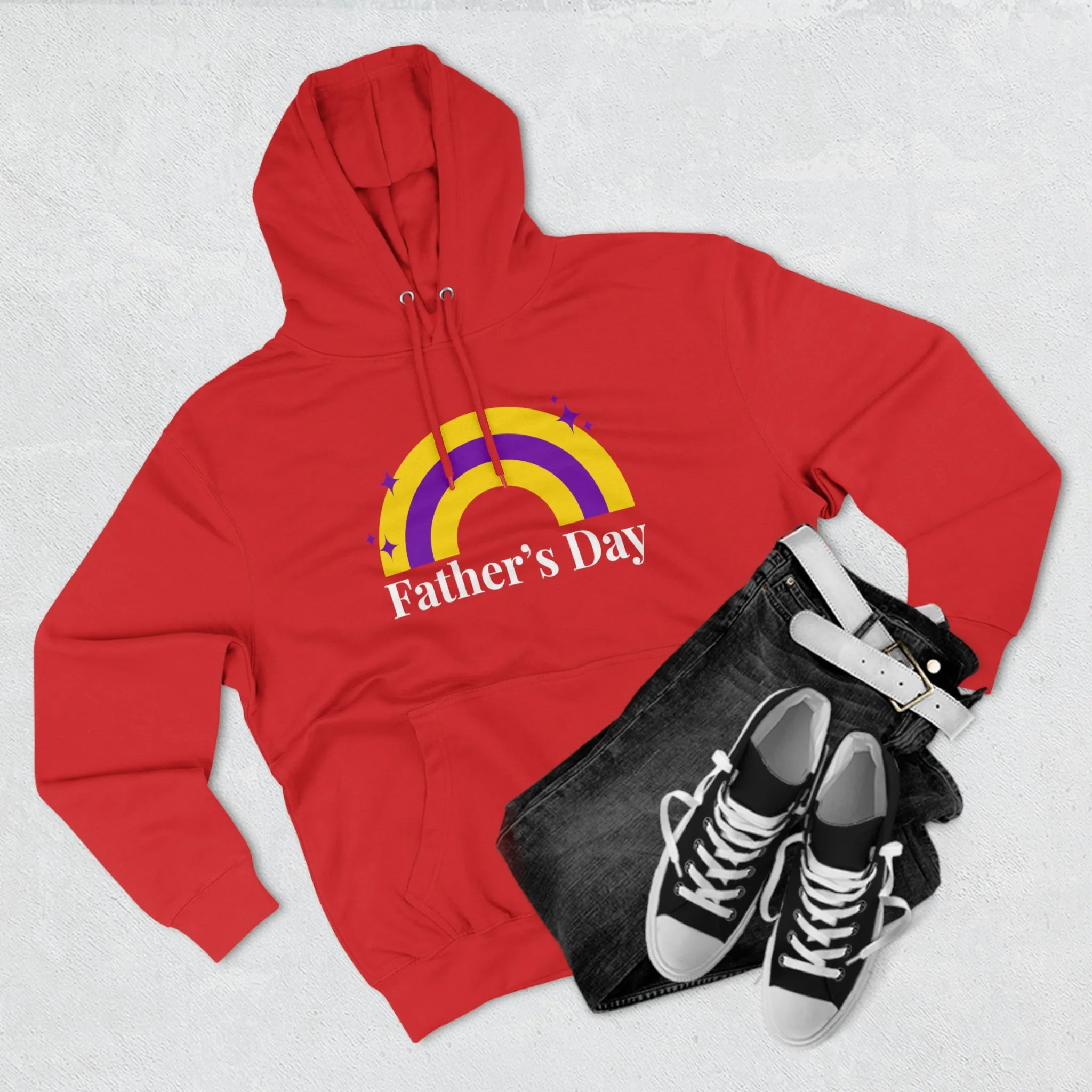 Intersexual Pride Flag Unisex Premium Pullover Hoodie - Father's Day