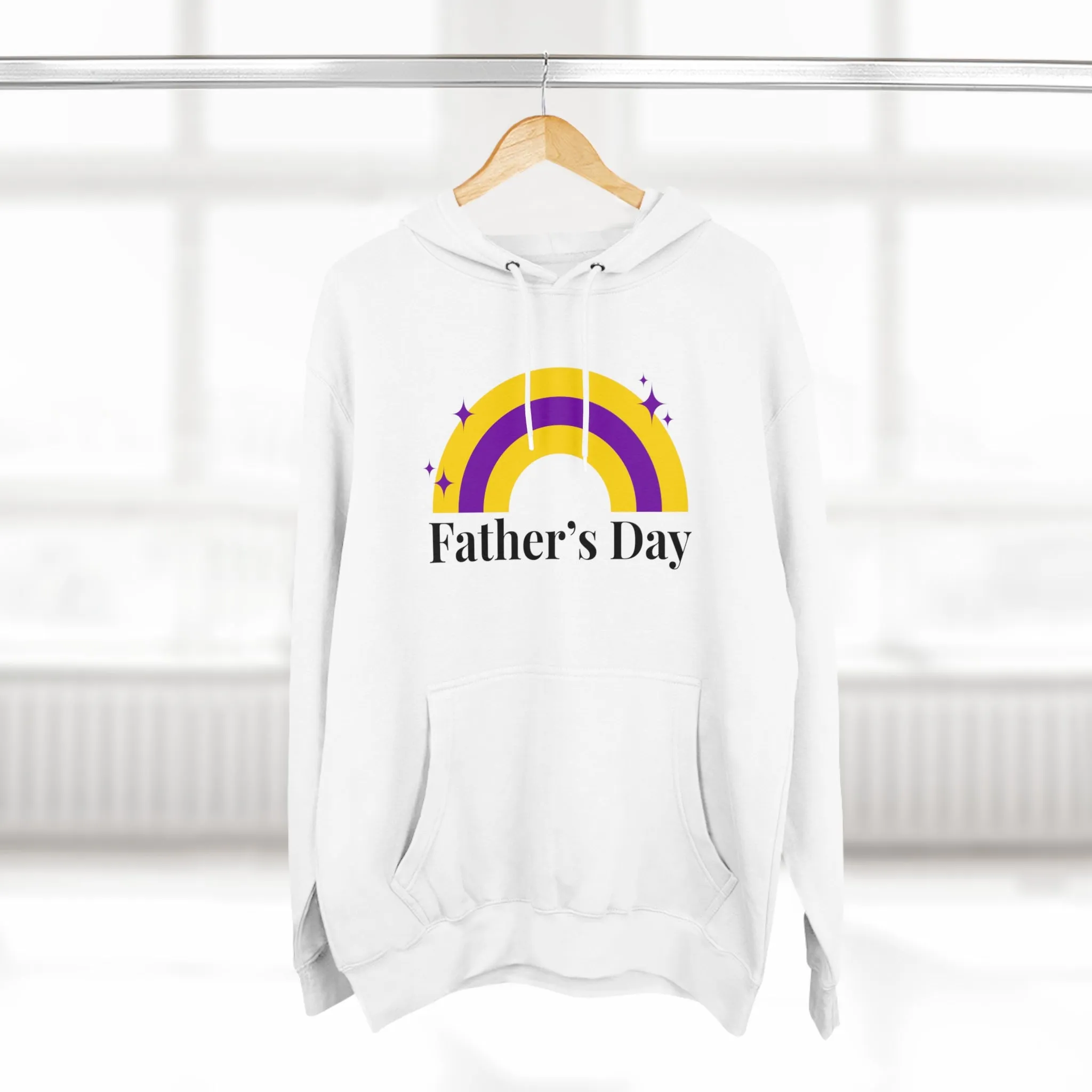 Intersexual Pride Flag Unisex Premium Pullover Hoodie - Father's Day