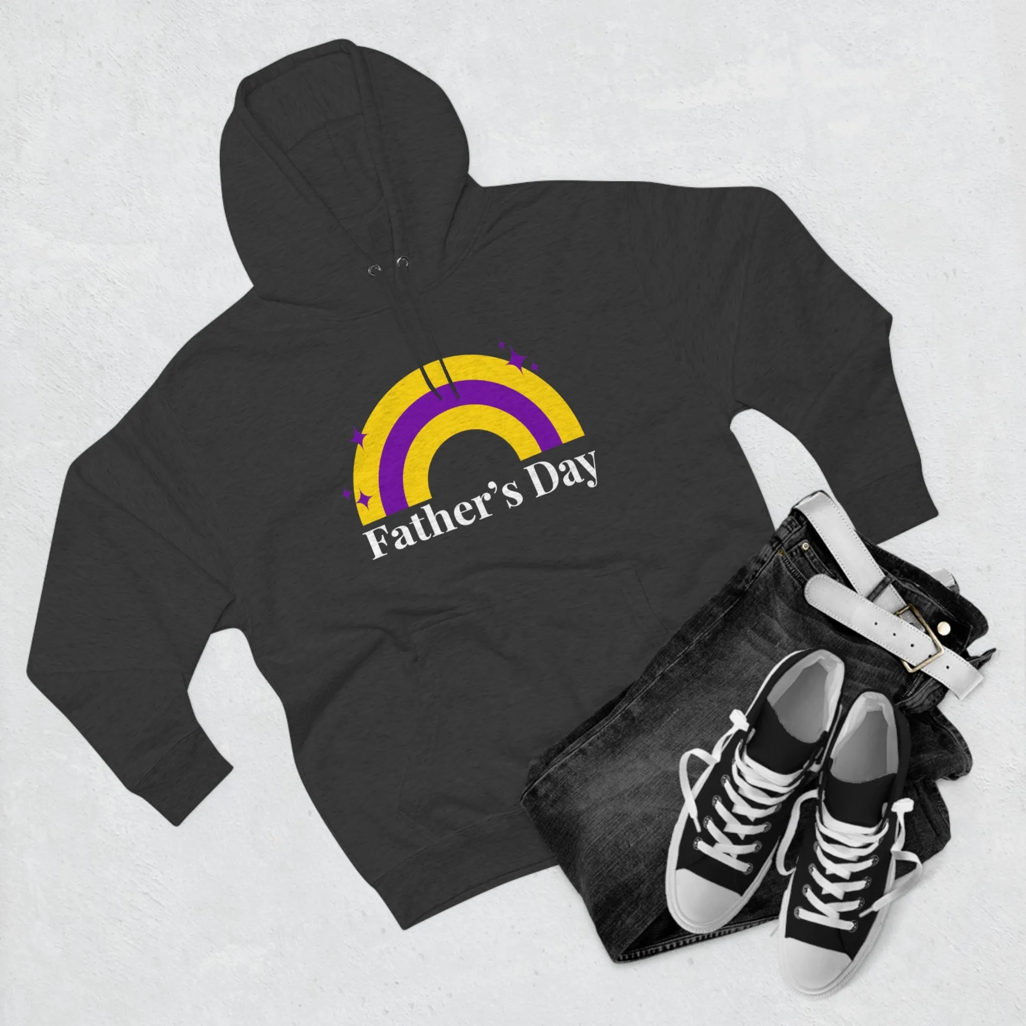 Intersexual Pride Flag Unisex Premium Pullover Hoodie - Father's Day