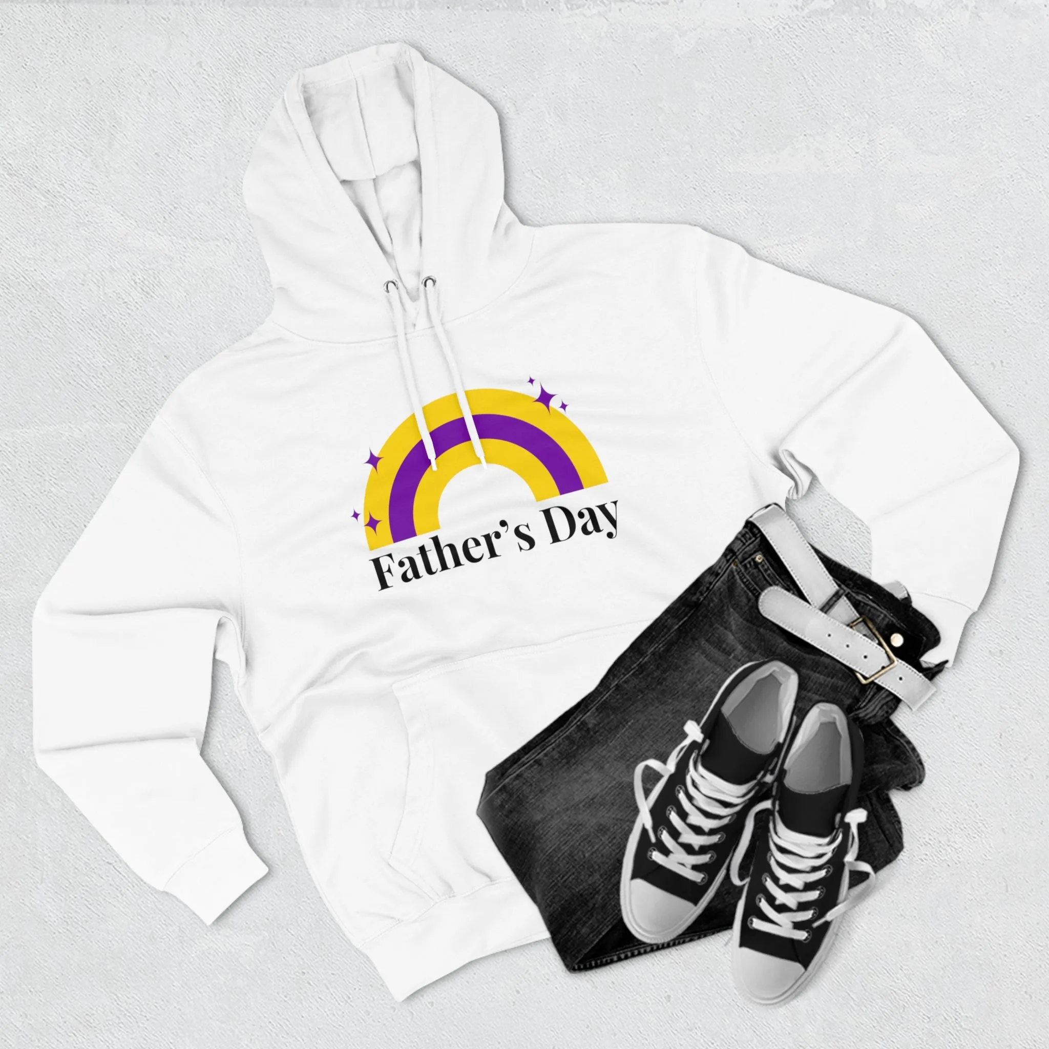 Intersexual Pride Flag Unisex Premium Pullover Hoodie - Father's Day