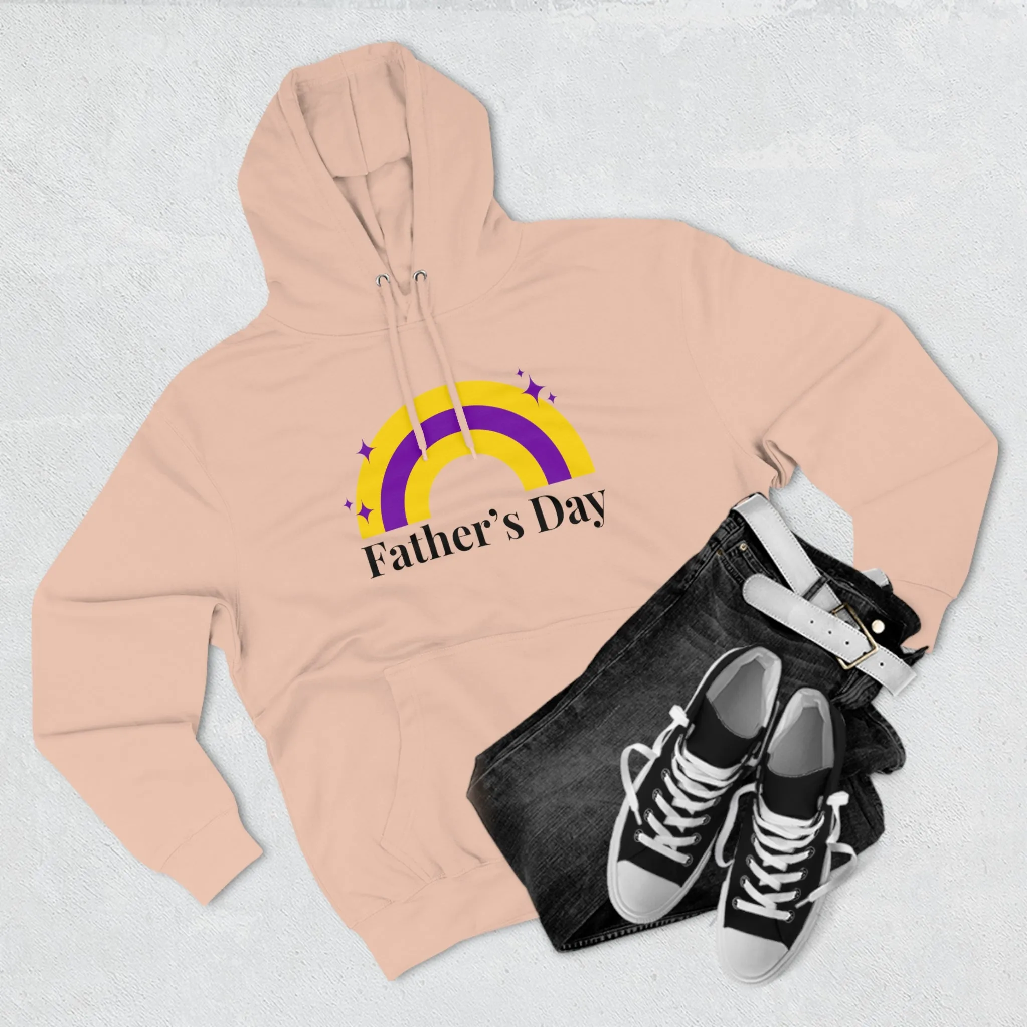 Intersexual Pride Flag Unisex Premium Pullover Hoodie - Father's Day