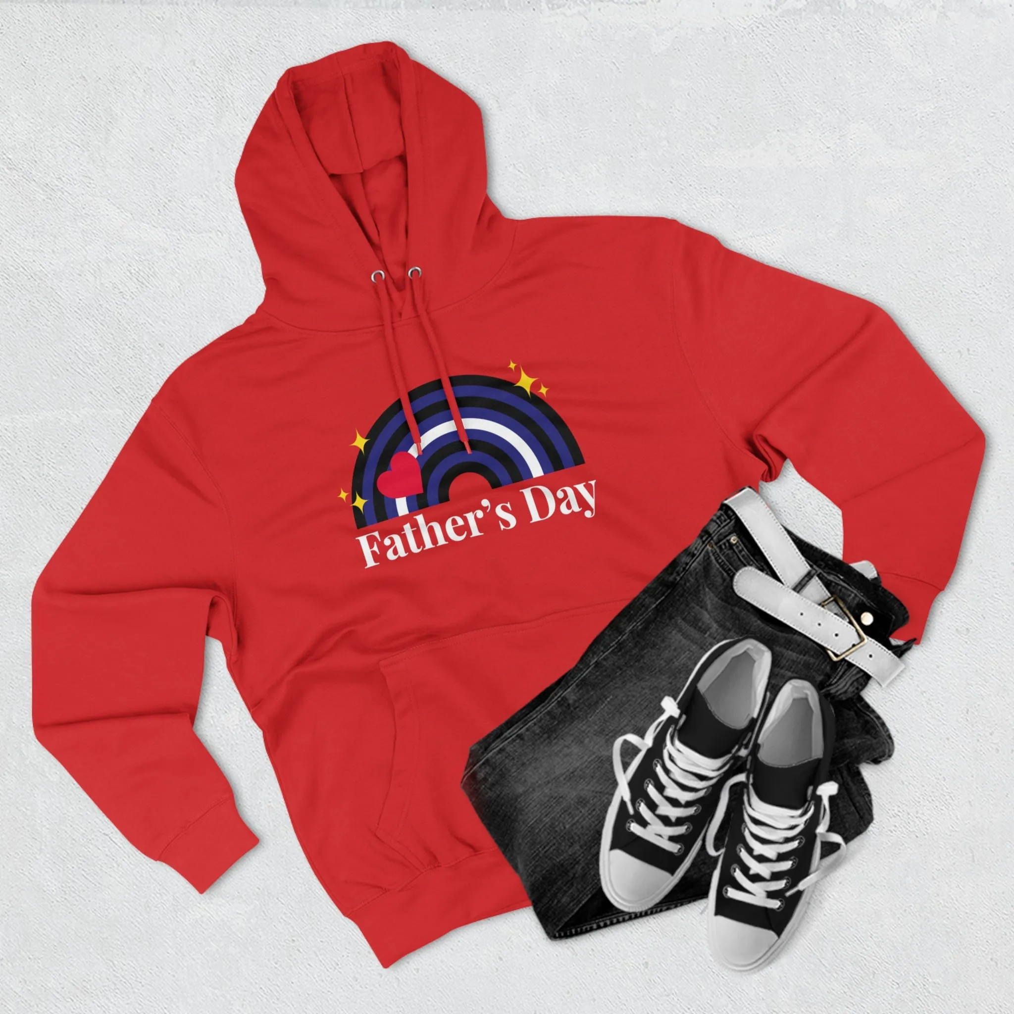 Leather Pride Flag Unisex Premium Pullover Hoodie - Father's Day