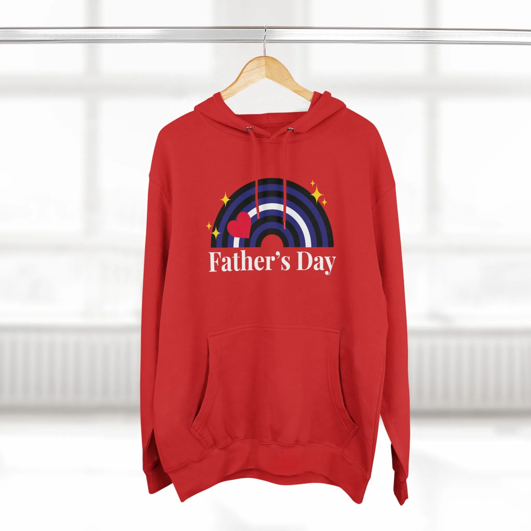 Leather Pride Flag Unisex Premium Pullover Hoodie - Father's Day