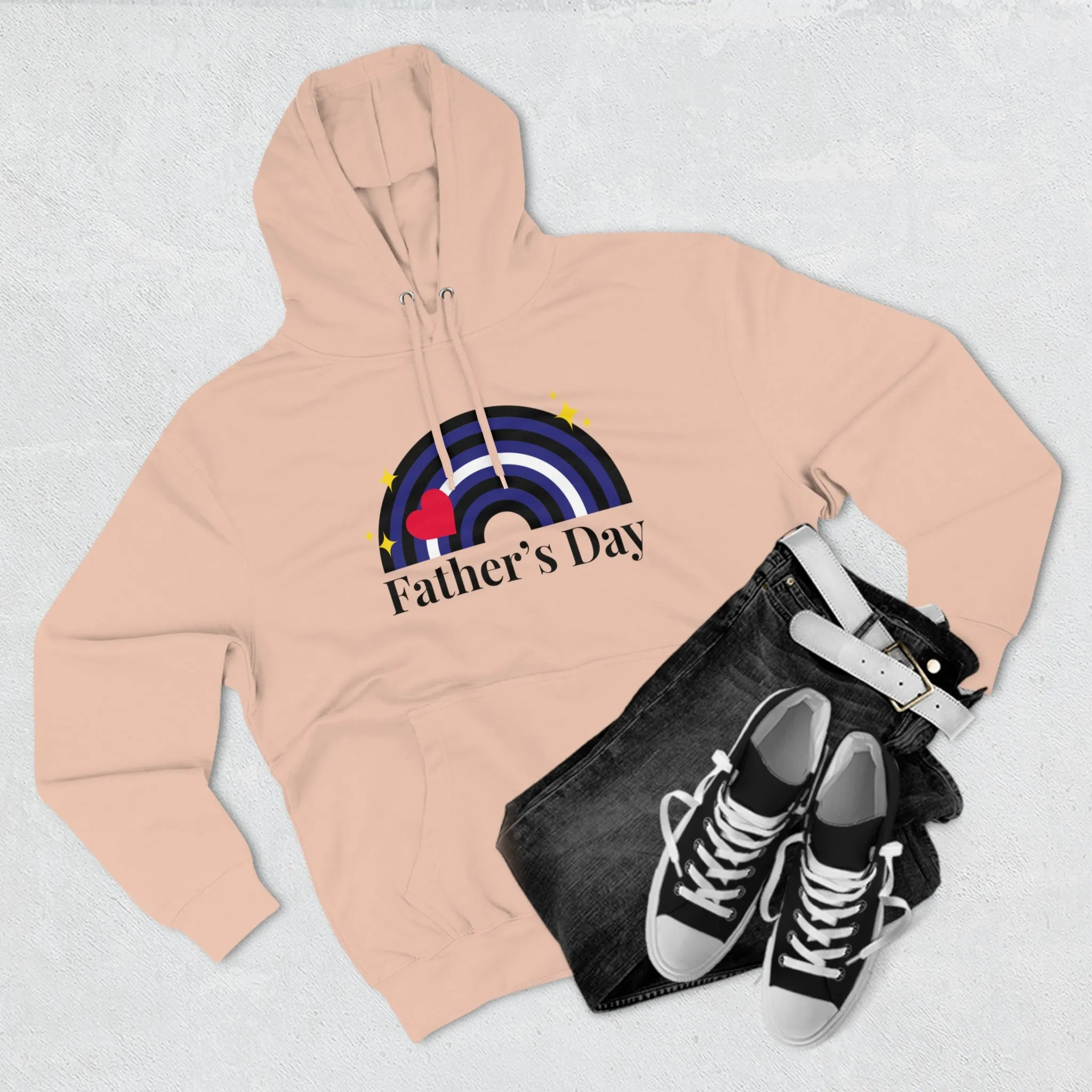 Leather Pride Flag Unisex Premium Pullover Hoodie - Father's Day