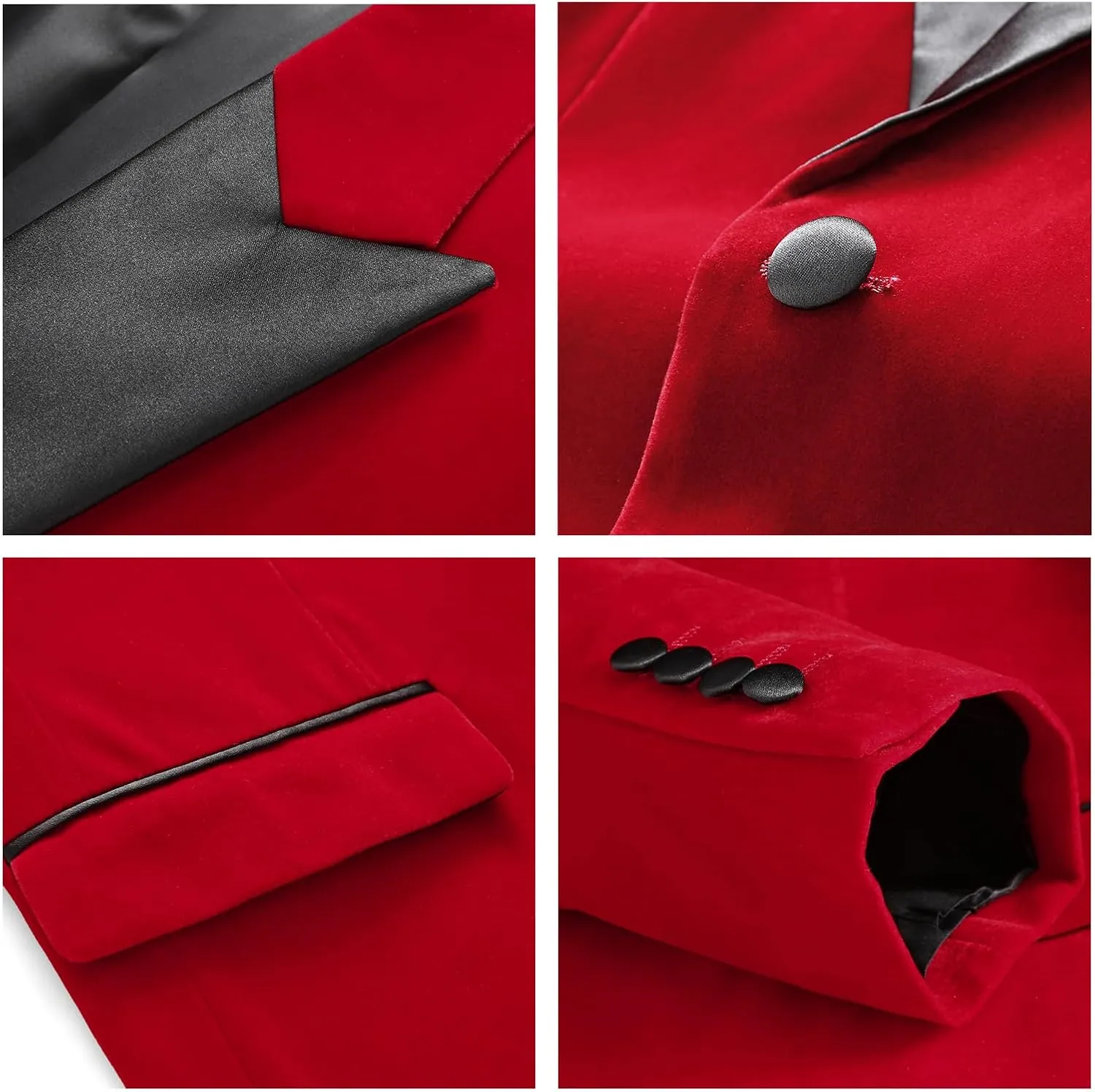 Mens Velvet Suits 2 Piece Slim Fit for Men Tuxedo Blazer Peaked Lapel One Button Wedding Dinner Jacket & Pants Suits
