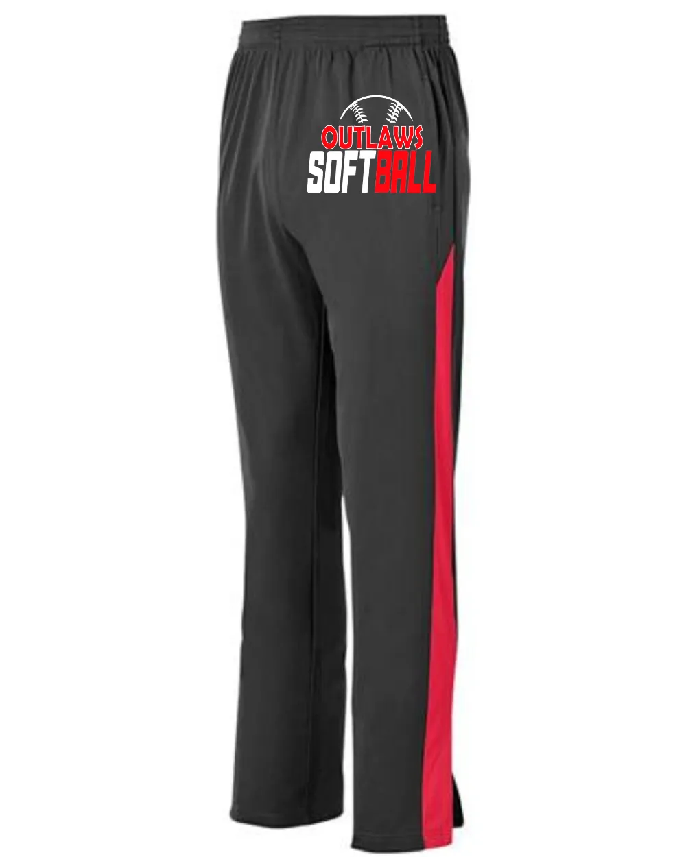 Ogemaw Outlaws Softball 2024-2025 Black & Red Adult & Youth Full Zip Jacket Track Pant Options