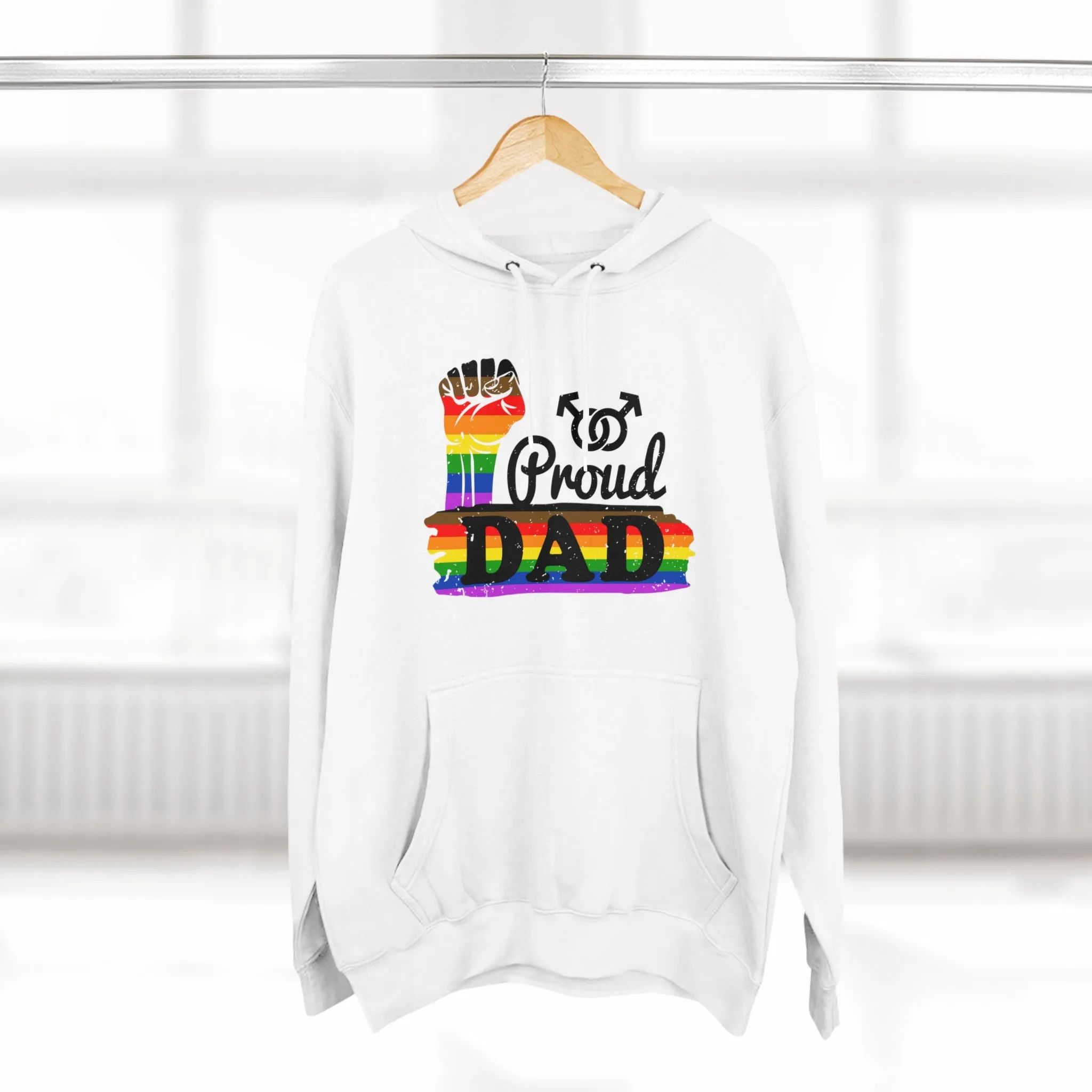 Philadelphia Pride Flag Unisex Premium Pullover Hoodie - Proud Dad