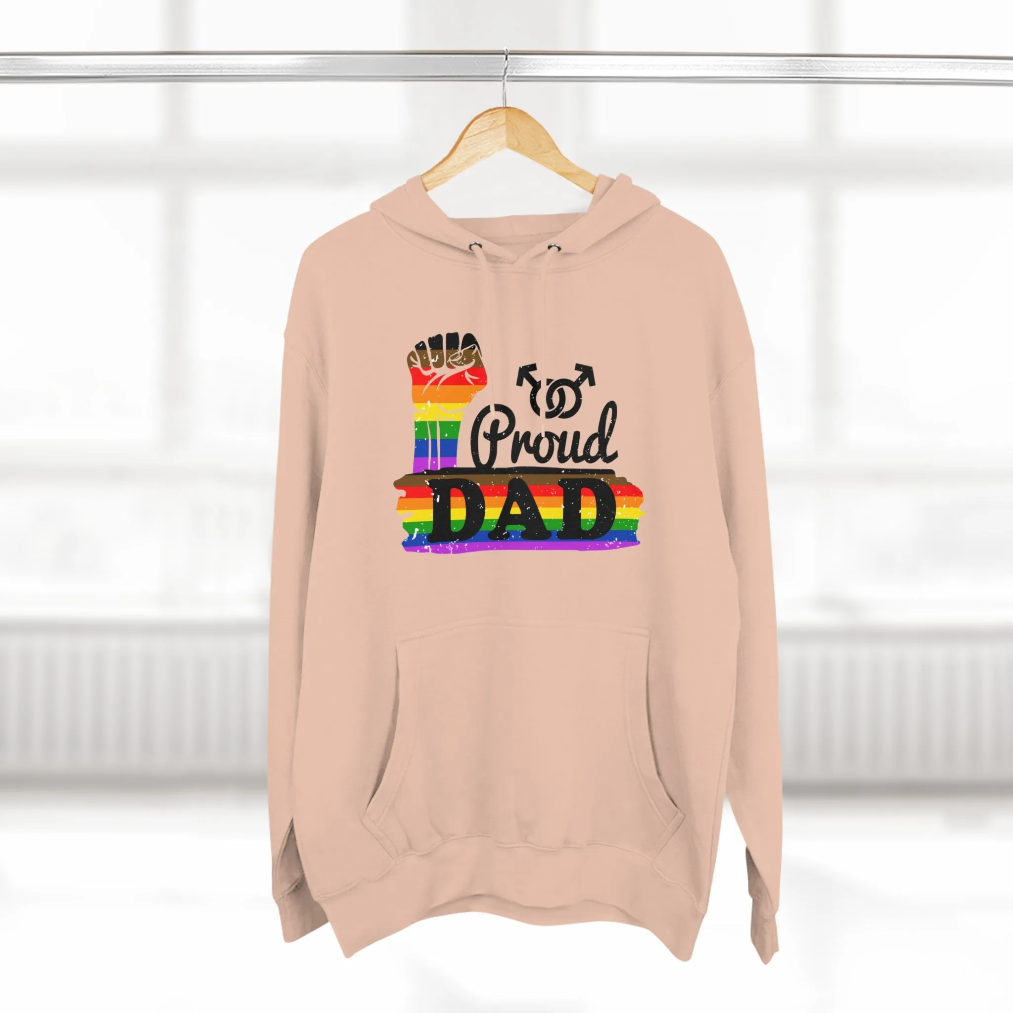 Philadelphia Pride Flag Unisex Premium Pullover Hoodie - Proud Dad