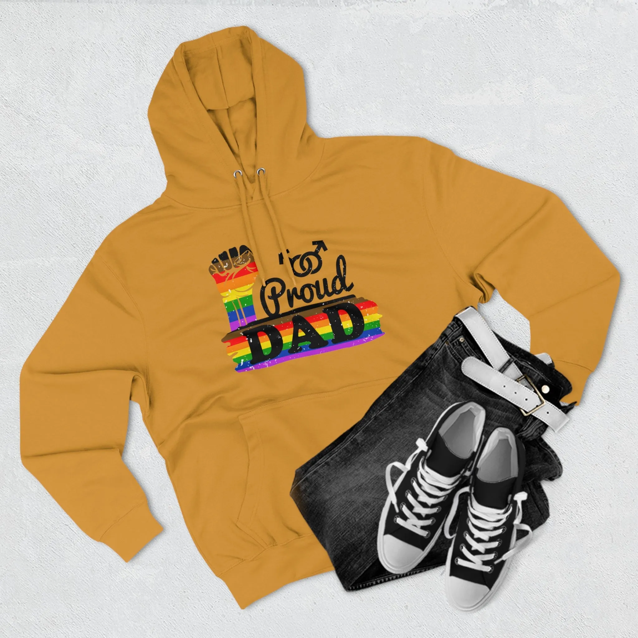 Philadelphia Pride Flag Unisex Premium Pullover Hoodie - Proud Dad