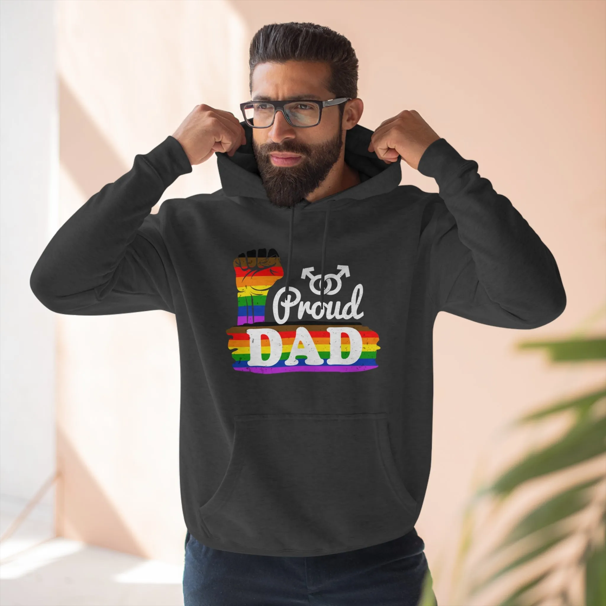 Philadelphia Pride Flag Unisex Premium Pullover Hoodie - Proud Dad