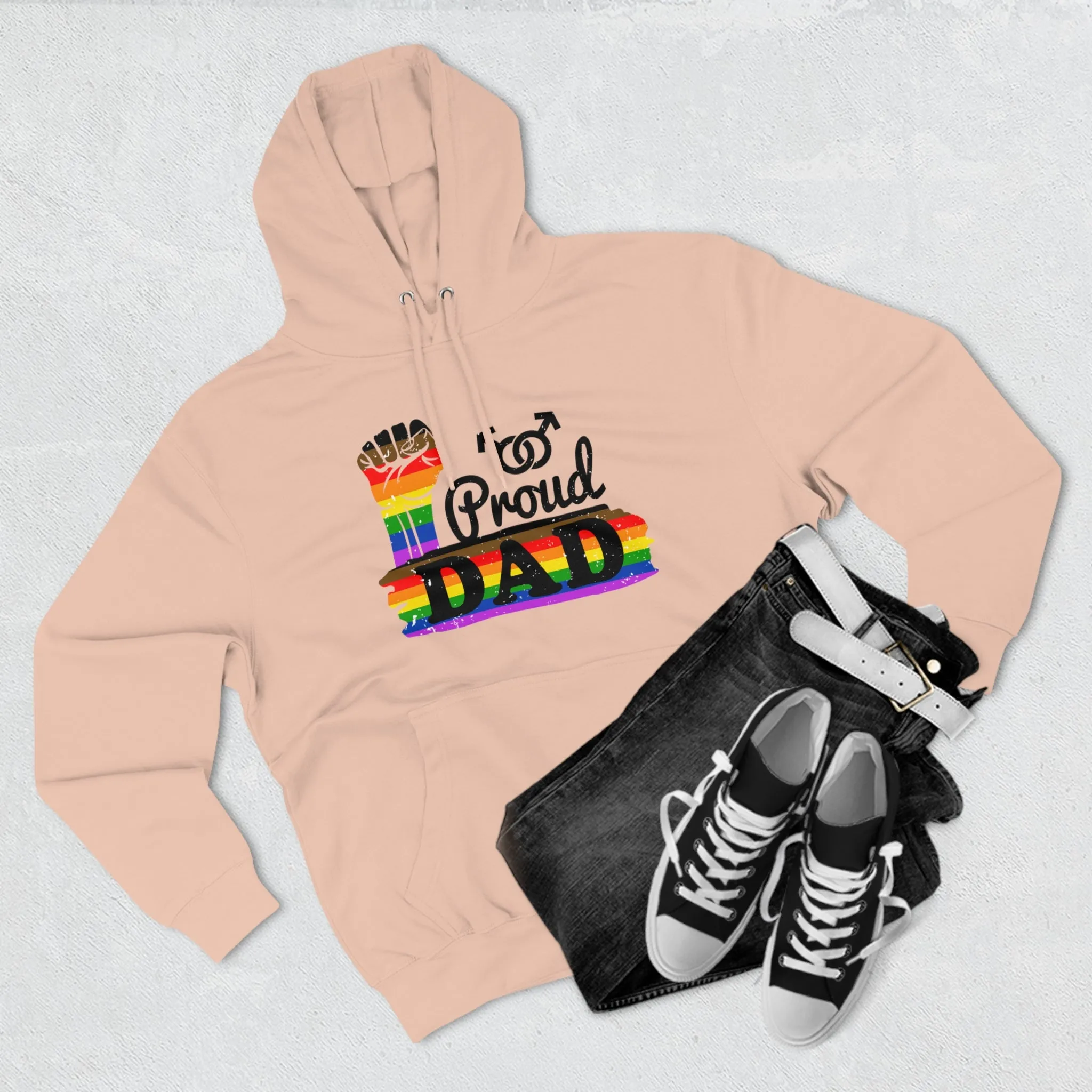 Philadelphia Pride Flag Unisex Premium Pullover Hoodie - Proud Dad