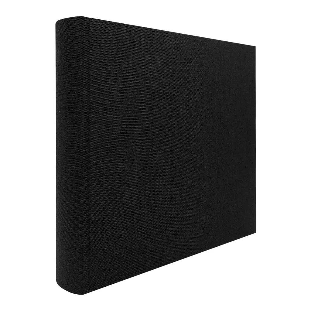Plush Linen Black Slip-in Photo Album 200 Photos