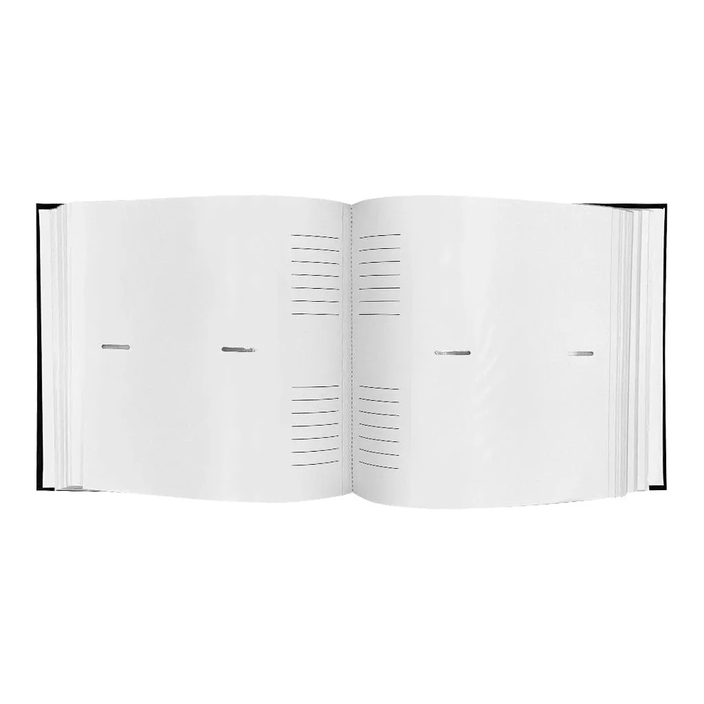 Plush Linen Black Slip-in Photo Album 200 Photos