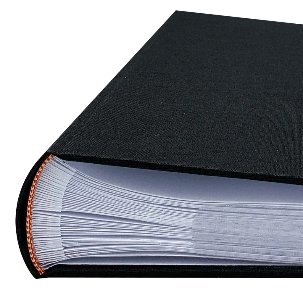 Plush Linen Black Slip-in Photo Album 200 Photos