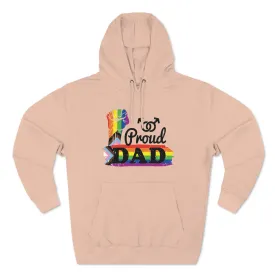 Progress Pride Flag Unisex Premium Pullover Hoodie - Proud Dad