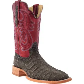 R. Watson Nubuck Charcoal Caiman Men's Boots