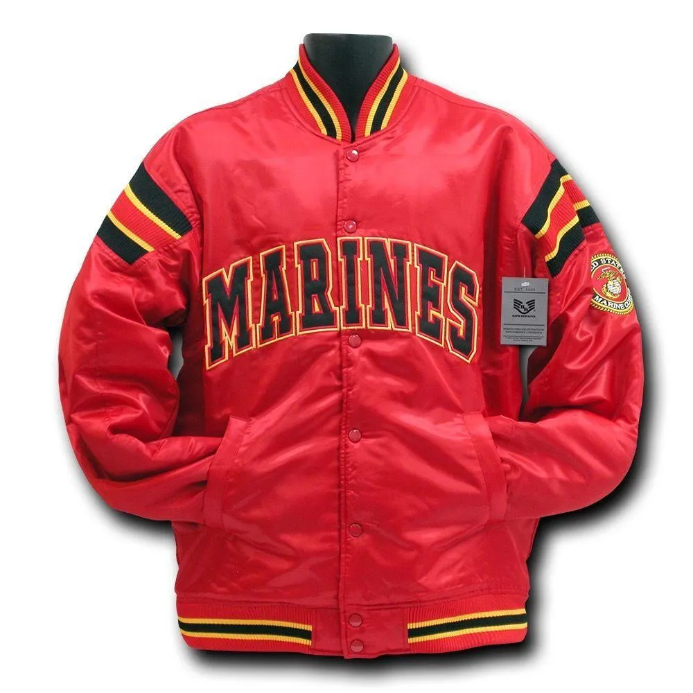 Rapid Dominance Satin Military Coach`S Jacket Hoodie Navy Air Force Army Marines