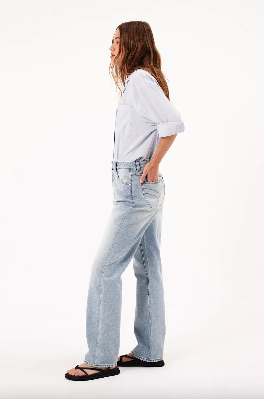 rolla's 90s relaxed dad jean - faded blue