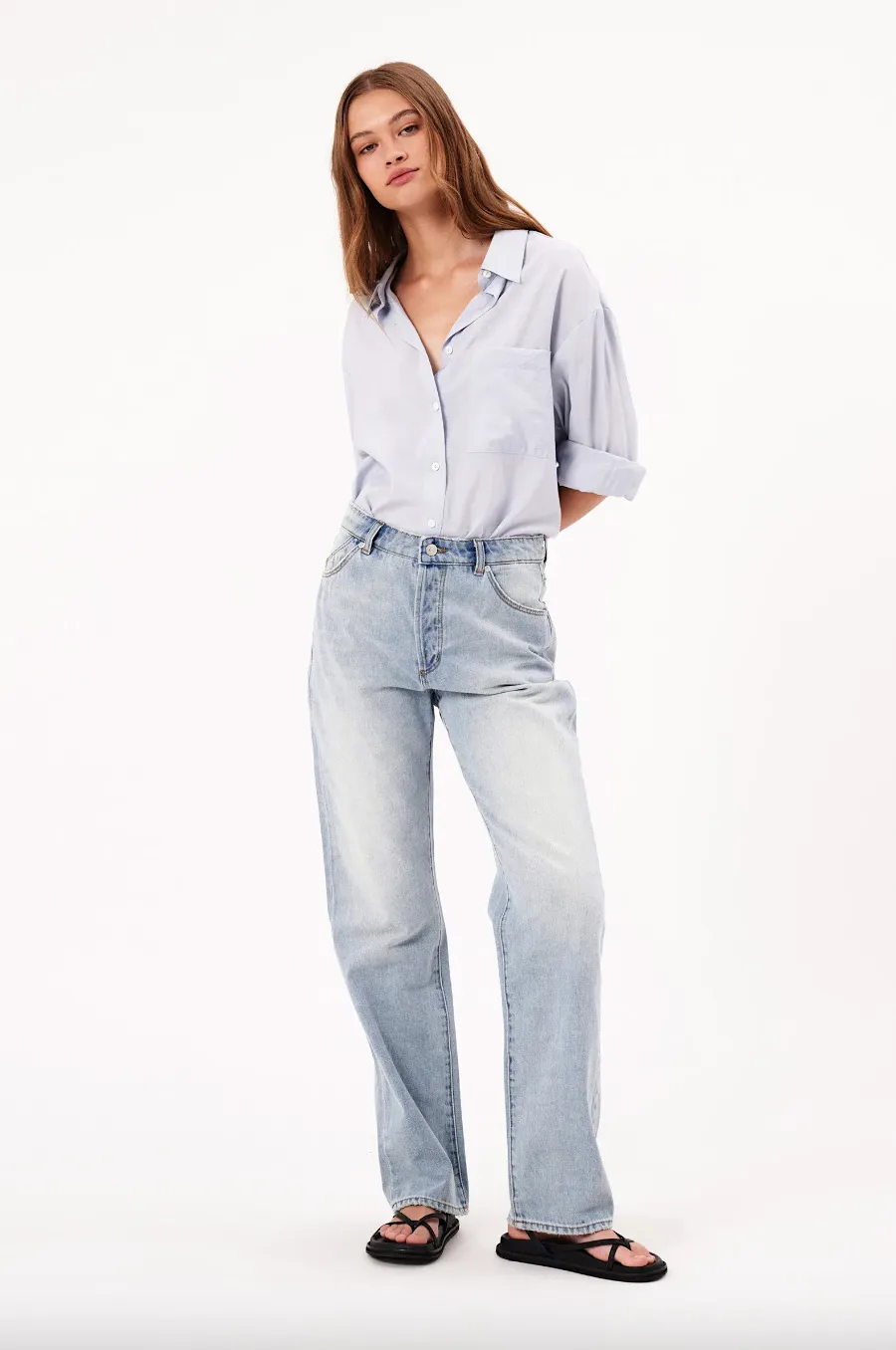 rolla's 90s relaxed dad jean - faded blue