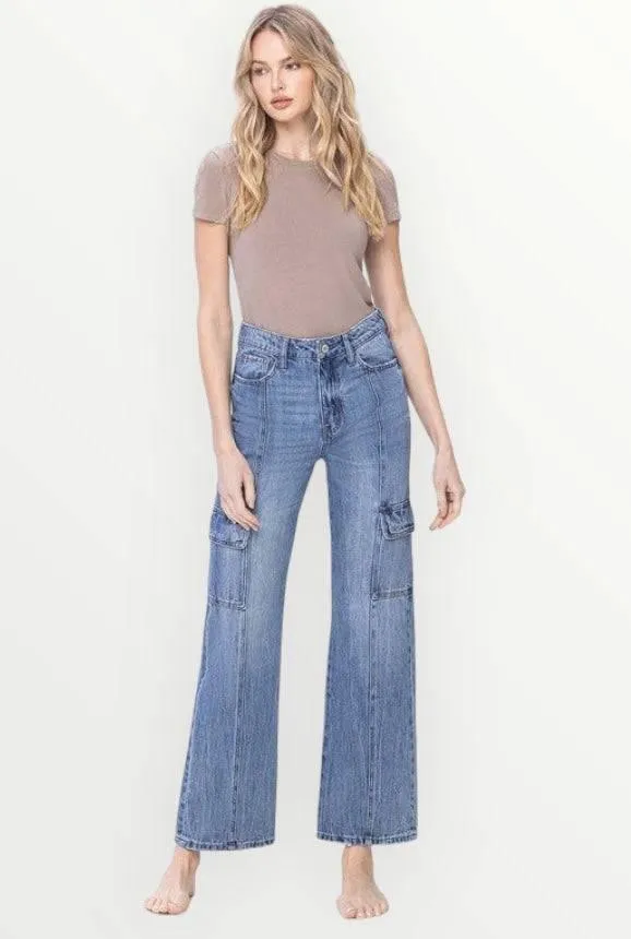 Vervet High rise dad cargo jeans