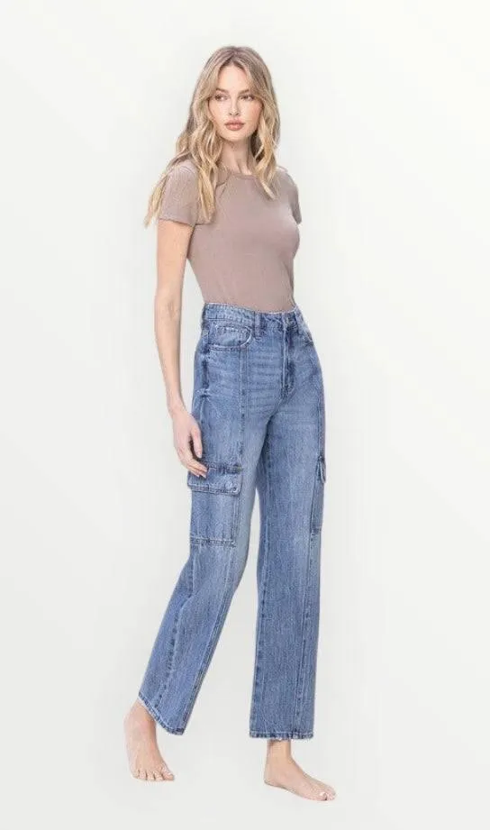 Vervet High rise dad cargo jeans