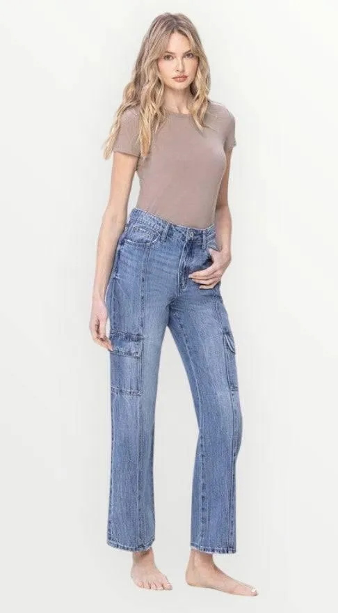 Vervet High rise dad cargo jeans