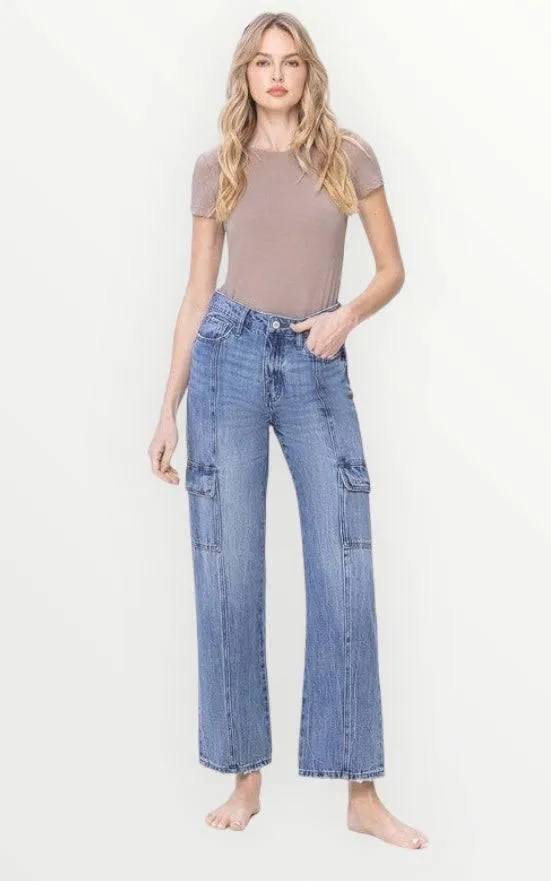 Vervet High rise dad cargo jeans