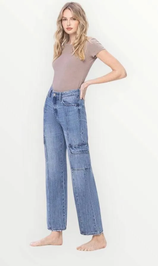 Vervet High rise dad cargo jeans