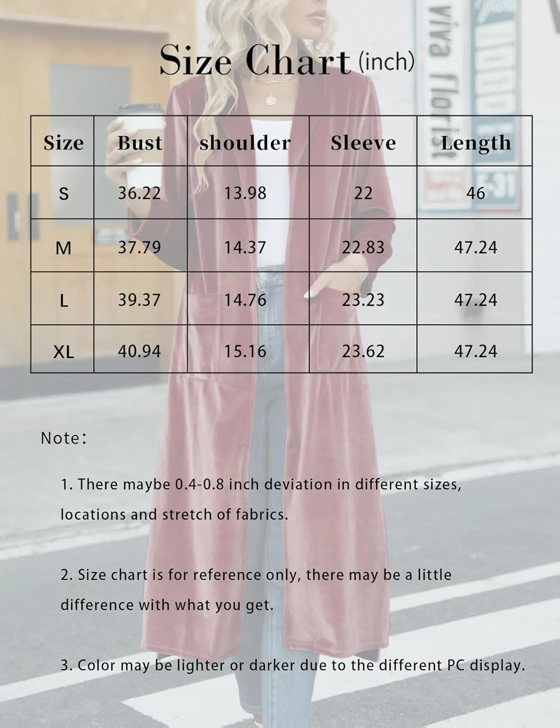 Women's Long Velvet Cardigan Jacket Casual Open Front Velour Lapel Cardigan Maxi Blazer Duster Outwear Sweater