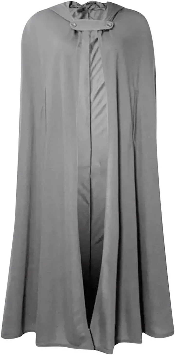 XUNRYAN Women's Wool Blend Capes Hooded Cloak Outwear Poncho Open Front Cardigan Autumn Winter Maxi Long Trench Coat